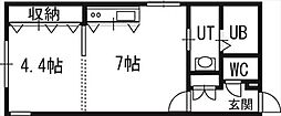 プリマベーラ発寒南 1LDKの間取図画像