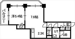 PRIMEURBAN札幌リバーフロント 1LDKの間取図画像