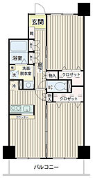 スカイ61 6階2DKの間取り