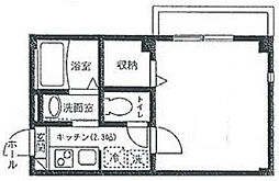 ヴェール　マノワール 1階1Kの間取り