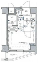 Le’a横濱反町駅前 8階1Kの間取り