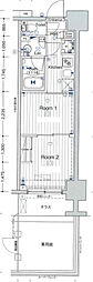 ガーラ・ステーション川崎平間 1階2Kの間取り