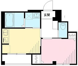 グレース・カーサ 2階1DKの間取り