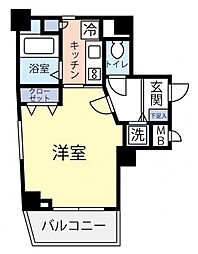 グリフィン・南蒲田アクトシティ 1Kの間取図画像