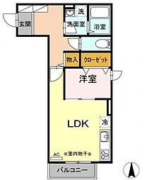 ノワールエブラン 1LDKの間取図画像