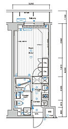 SYFORME下丸子AsylCourt 1Kの間取図画像