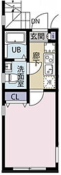 WINDS蒲田 1Kの間取図画像