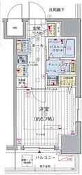 エステムプラザ川崎 1Kの間取図画像
