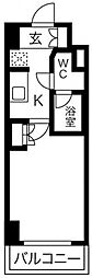 パティーナ川崎南DUO 1Kの間取図画像