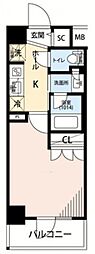 プレール・ドゥーク品川南大井 1Kの間取図画像
