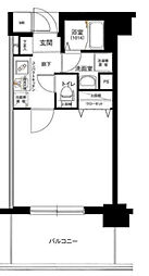 グリフィン新横浜・伍番館 1Kの間取図画像
