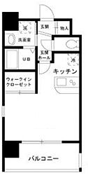 メゾン柳 ワンルームの間取図画像