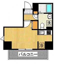 ヴェルト川崎イースト ワンルームの間取図画像