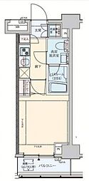 ロアール武蔵新城 1Kの間取図画像