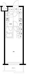 ルーブル武蔵中原参番館 1Kの間取図画像