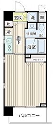 グランイーサ新丸子 1Kの間取図画像