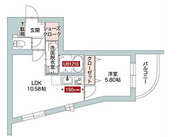 CasaRegina 1LDKの間取図画像