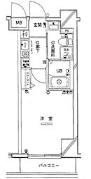 グリフィン横浜・反町公園 1Kの間取図画像