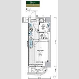 MAXIVNOBORITO 1Kの間取図画像