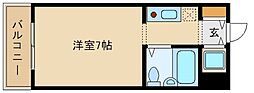 阪急神戸本線 塚口駅 徒歩7分の賃貸マンション 4階1Kの間取り
