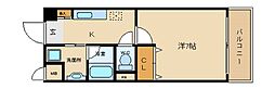 フェアリーメゾン浜 5階1Kの間取り