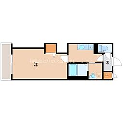 モアナホウ 1Kの間取図画像