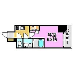 レーヴメゾン尼崎昭和通 1Kの間取図画像