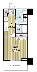 BelleFace尼崎 1Kの間取図画像
