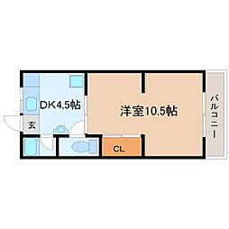 サンハイツ 1DKの間取図画像