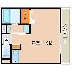 レオーネ ワンルームの間取図画像