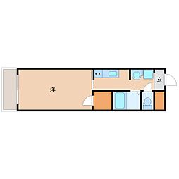 日和マンション 1Kの間取図画像