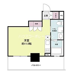 BelleFace尼崎 ワンルームの間取図画像