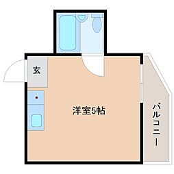 リベラームBASE ワンルームの間取図画像
