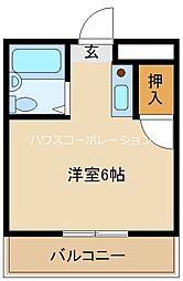 ダイドーメゾン塚口2 ワンルームの間取図画像