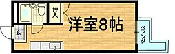 大久保ガーデンヒルズ 3階1Kの間取り