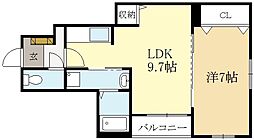 サンタ・シーマ 1階1LDKの間取り