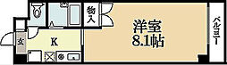 きんこん館 1階1Kの間取り