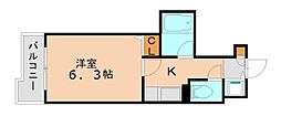 ライオンズマンション県庁前 1Kの間取図画像