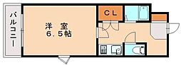 フォルトゥーナ箱崎宮前 1Kの間取図画像