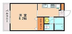 JR鹿児島本線 香椎駅 徒歩17分の賃貸アパート 2階1Kの間取り