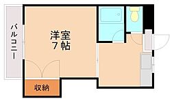 JR鹿児島本線 九産大前駅 徒歩6分の賃貸アパート 1階1Kの間取り