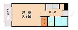 JR鹿児島本線 九産大前駅 徒歩8分の賃貸マンション 1階1Kの間取り