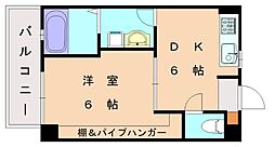 ステイトリー香椎 1DKの間取図画像