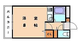 メモリープラザ九産大前 ワンルームの間取図画像