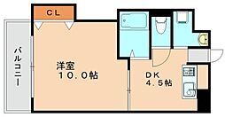 ウィンヒル西立花 1DKの間取図画像