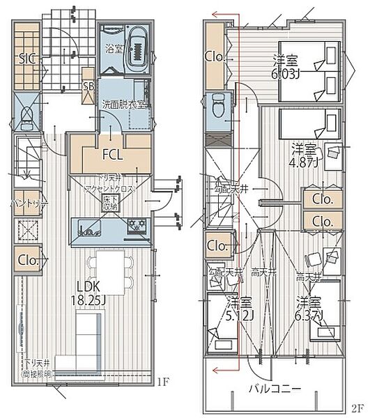 間取りを拡大表示