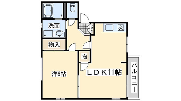大阪府岸和田市小松里町(賃貸アパート1LDK・1階・43.75㎡)の写真 その2