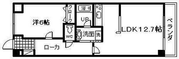 大阪府岸和田市土生町5丁目(賃貸マンション1LDK・2階・45.34㎡)の写真 その2