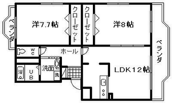 大阪府岸和田市別所町3丁目(賃貸マンション2LDK・1階・65.43㎡)の写真 その2