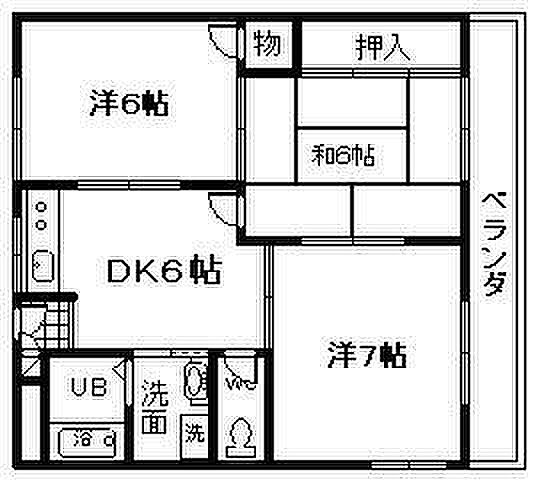 大阪府岸和田市摩湯町(賃貸マンション3DK・2階・55.67㎡)の写真 その2